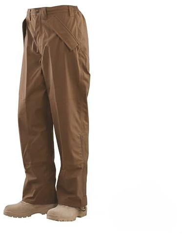 Tru-Spec H2o Proof ECWCS Rain Pants - Waterproof Breathable Work Pants - Windproof Tactical Trousers - Utility Cargo Trousers - XX-Large Long - Coyote