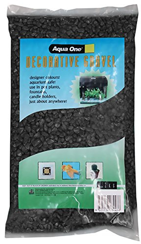 Aqua One Gravel, 2 kg, 7 mm, Black