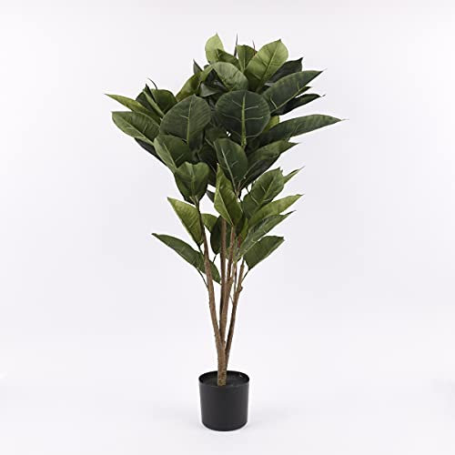 SCHÖNER LEBEN. Kunstpflanze im Topf Gummibaum grün 93cm