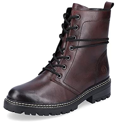 Remonte Donna Stivaletti D0B75, Signora Stivali da Biker,Soletta Removibile,Stivale Biker,Foderato,Stivaletto Invernale,Boots,Rot,41 EU / 7.5 UK