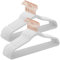 SONGMICS Kleiderbügel Samt, 30er Set, Weiß-Roségold CRF026W30
