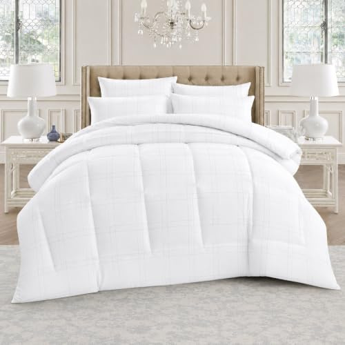 PRIME LINENS Duvets Microfiber Premium Hotel Quality Anti-Allergy Soft Cozy Quilts All Season Duvet Feels Like Down (10.5 Tog, Super King)