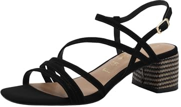 Sandale femme Tamaris à talon bloc en cuir noir 40 EU