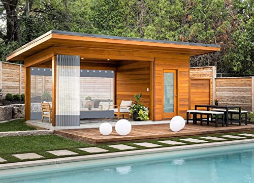 Tende per esterni impermeabili in PVC termoisolanti per patio, ideali per padiglioni, balconi e garage, tende ombreggianti personalizzabili (grigio, 2,5 x 2,5 m)