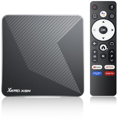 RUPA Android TV Box 2025 S905X5M Smart TV Box mit Android14.0 RAM 4G ROM 32G WiFi6 Enternet 10/100M Bluetooth 5.0 USB3.0 Unterstützt 3D HD 8K Android Box