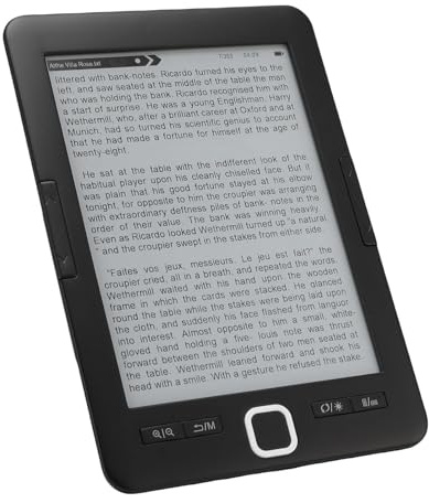 Elprico E -bokläsare, 6 Tum 1024x758 Bläck Skärm Elektronisk Bok med 8 GB Lagring, Bärbar Läsare för Läsning på Språng