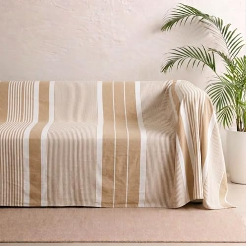 MOMOMUS Colcha Multiusos de Verano, Cama 135-150, 230 x 260 cm, Beige