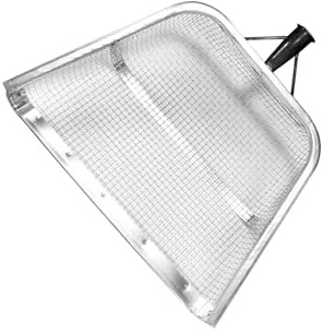 budiniao Tamiz de Malla para Filtro agrícola eficiente, Arena y Rocas para facilitar el tamizado del Suelo y Las tareas de filtración. Tierra para bonsáis, Cacahuetes, Plata, 37x44cm Malla 0.4cm
