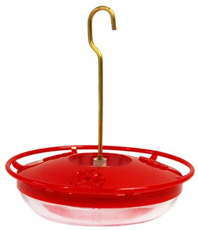 Aspects 430 Hummzinger Highview Mini Hummingbird Feeder, Red/Clear, 8 oz