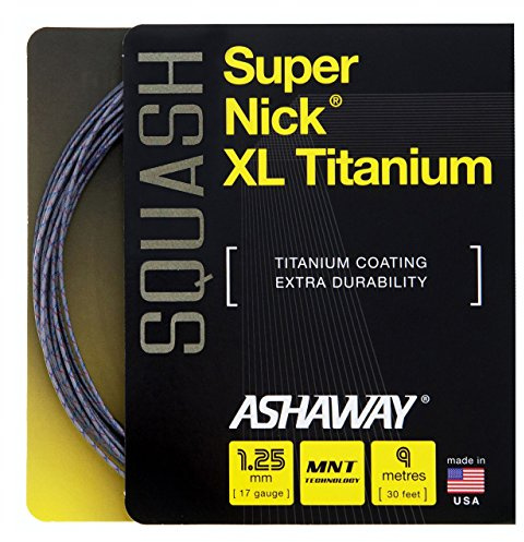 Ashaway - Supernick XL - Titanium - Corde pour le squash - 1,25 mm