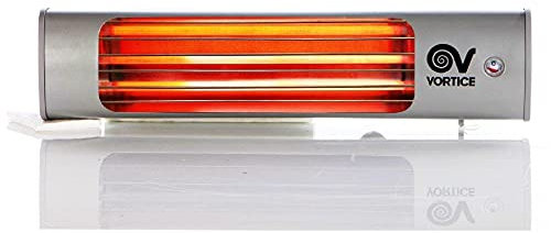 VORTICE Thermologika - Lampada Infrarossi Riscaldante a Muro, Riscaldamento Elettrico a Basso Consumo - 3 Livelli di Calore 600/1200/1800 W, Silenziosa, Accensione con Interruttore, Made in Italy