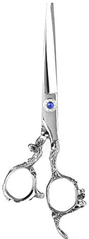 Forbici parrucchiere,taglio professionale,taglio assottigliamento dei capelli in acciaio inossidabile 6,9 pollici adatti famiglie/parrucchiere professionale(Cesoie piatte d'argento)