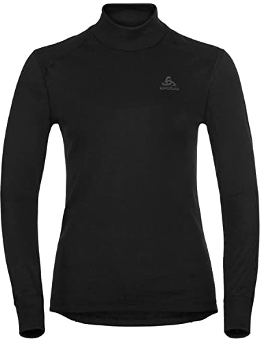 Odlo Women Functional long-sleeve shirt with stand-up collar ACTIVE WARM ECO, black, XL