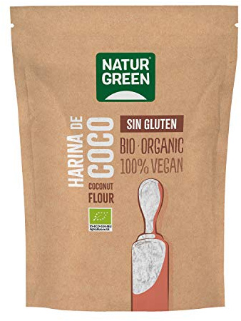 NATURGREEN HARINA DE COCO 500gr BIO – produit multifonction à large champ d’application, convient à ceux qui recherchent un produit fiable au quotidien, poids 500 g et associe fonctionnalité pratique
