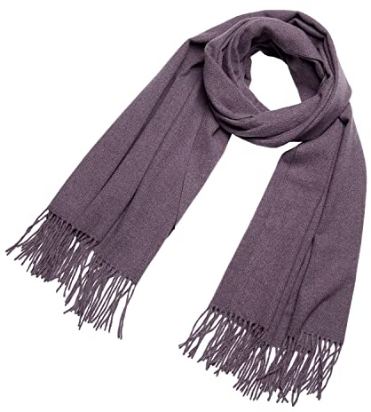 DonDon Schal Damen Winter Wollschal Winterschal groß und flauschig 200 x 70 cm - Violett