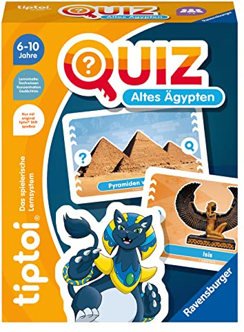 Ravensburger tiptoi 00166 Quiz Ancient Egypt, gioco a quiz per bambini dai 6 anni in su, per 1-4 giocatori