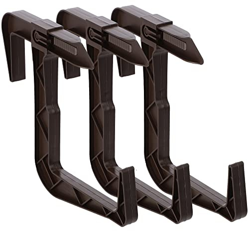 KADAX Porta della scatola di fiori senza perforazione, supporto per scatola di balcone nel set, ganci e supporto regolabili per fiore, supporto per bocce per balcone e da davalna (3 pezzi, ma