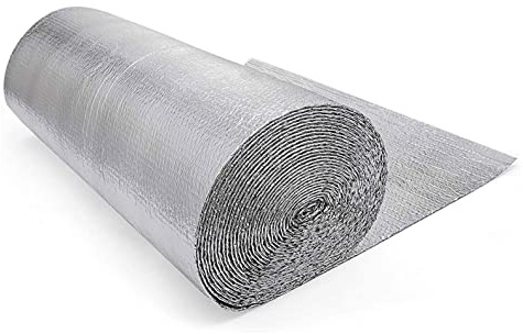 ZAURBA Self-Adhesive Reflect A Heat Radiator Insulation Foil Vapour Barrier and Thermal Insulation Aluminium Foil Membrane Saves Energy and Money Various Size (Size : 1mx8m)
