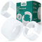 Millto™ Toilet Connection Rosette Folding Rosette 110 mm 2-Piece Toilet Spigot Cover Rosette White Toilet Rosette Sewer Pipe Cover Element