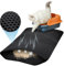 Katzenklo Matte, 60x45 CM Katzenstreu Matte, Doppelte Schichte Non-Slip Wasserdichte Entwurf Katzenmatte Katzenklo, Bienenwabe Matte Katzentoilette, Cat Litter Mat Streu Kontrolle Schwarz