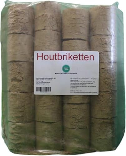 Briquettes de Bois M-H 12Kg Mélange Chêne/Hêtre/Bois d'épicéa Pour Poêle/Cheminée - Durable Et Respectueux de L'environnement - Peu De Cendres Laissant