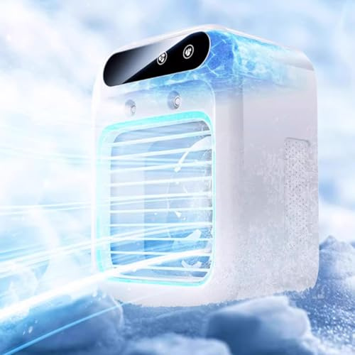 Rafraichisseur D'air Silencieux Climatisation Portable Sans Évacuation Rechargeable Avec Grand Réservoir D'eau Mini Climatiseur pour La Maison Et Le Bureau