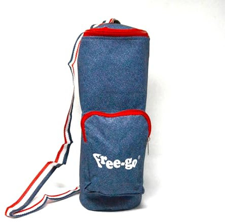 Housse thermique pour bouteille avec longue sangle, 1,5 litres, bleu, motif flocon de neige, sac pour bouteille, sac isotherme