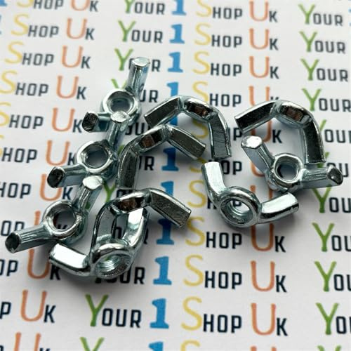 M6 Wing Nuts Butterfly Zinc Plated 6mm Nuts Hand Twist Tighten - Available in pack of 10 or 20 (10)