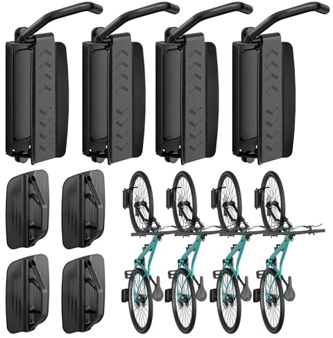 PEGZONE Support Mural Vélo Pivotant, 35 kg, 4 Pièce