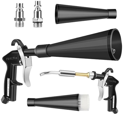 Rengöringspistol med tryckluft, kemtvätt spistol, torkspistol för bil, rengöringspistol, kompressor, exakt luftpistol för säten, fälgar, motor, tyg, läder, svåråtkomliga platser