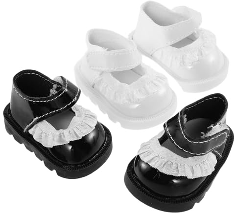 GARIOUANS Scarpe Eleganti in Poliuretano per Bambole, 2 Paia, Vestibilità Sicura, Accessori per Vestirsi e Sostituzione Scarpe