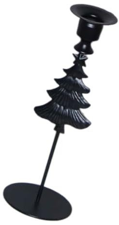 carotoe Portacandele decorativo a forma di albero di Natale, base rotonda in metallo per tavolo da pranzo per feste, centrotavola e espositori, portacandele per albero di Natale, decorazione conica