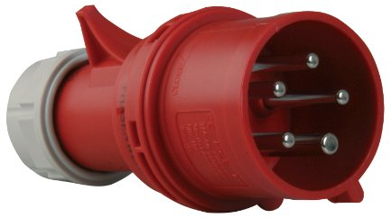 PCE 40899L CEE-Stecker mit Phasenwender, 32A, rot, lose