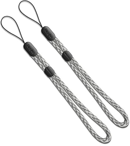 Ringke Lanyard Dragonne Poignet [Checkered Gray] [2-Pack] pour Téléphone, Smartphone, Caméra, DSLR, USB