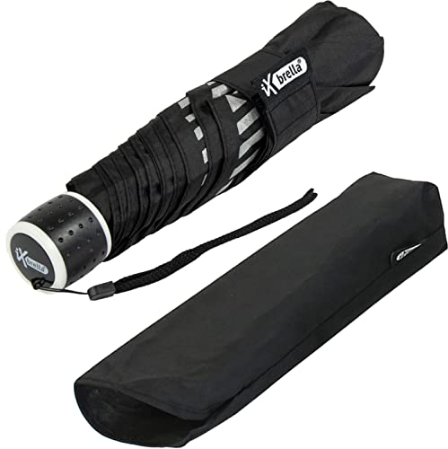 iX-brella Mini ultra light Taschenschirm Reflex Sicherheitsschirm - extra leicht - schwarz