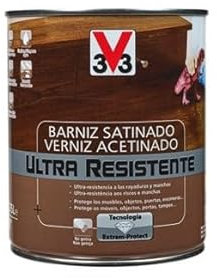 V33 BARNIZ INTERIOR ULTRA RESISTENTE MATE WENGUÉ 0,75L