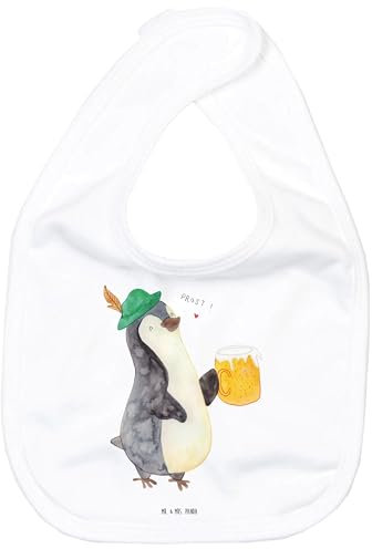 Mr. & Mrs. Panda Babylätzchen Pinguin Bier - Personalisierte Geschenke, Geschenk, Oktoberfest, Sabberlätzchen, Spucktuch, Klettlätzchen, Bierchen