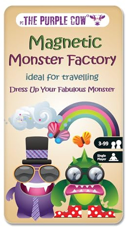 The Purple Cow Monster Factory Magnetic Travel Game