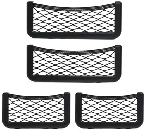 FOROREH 4 Pcs Storage Net Bag Car Storage Pocket, Car Trunk Storage Bag, Elastic Storage Net ,Quality Elastic Car Net Pocket, Organizers for Car Truck