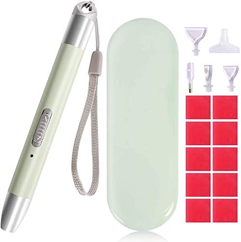 N&T NIETING Diamond Painting Stift, LED Diamant Malerei Bohrer Stift, Diamond Painting Zubehör Set mit 2 Beleuchtungsmodi 5D Diamantstift Drill Pen mit Aufbewahrungsboxen für DIY Handwerk