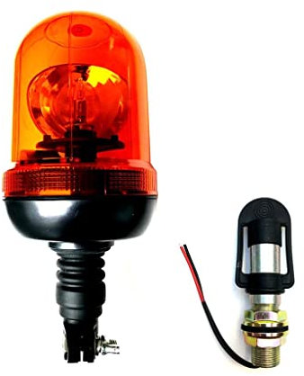MelTruck® Luz giratoria H1, Accesorio Coche Emergencia, Luz de Advertencia 12 V/24 V, E9, Flexible, con Conector I