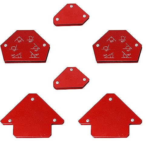 RIVERWELD Support de soudure magnétique en acier à angle fixe Positionneur de soudure Outil de soudure Support de soudure électrique Accessoires de soudure 6pcs