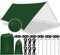 NCKIHRKK Toldo de Refugio Camping 3x3M, Tienda de Campaña Tarp Impermeable con 6 Cuerdas + 6 Clavos de Tierra + 2 Bolsa de Guarda, Lona Toldo Camping para Vivac, Picnic, Playa, Hamaca, Furgoneta