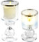Kristall Kerzenständer Set, 2 Stück Kerzenständer Silber Glas Kerzenhalter Deko, Gold Kerzenständer aus Glas, Kerzenhalter Stumpenkerzen, Modern Kerzenhalter, Kerzenhalter Glas für Hochzeit Esstisch