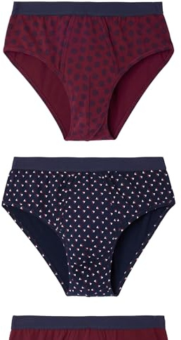 Damart - Lot De 3 Slips Ouverts Homme Rouge Imprimé Taille XL (102-109)