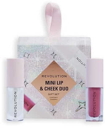 Revolution Beauty Cheek & Lip Set Regalo, Set Makeup con Blush in Crema, Mini Gloss & Ornamento, Vegano & Senza Crudeltà