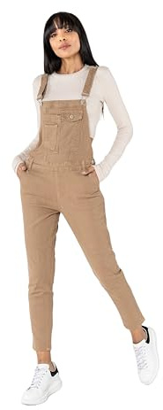 Nina Carter Peto de mezclilla para mujer, vaqueros boyfriend, mono de mezclilla, aspecto usado, petos de verano, M