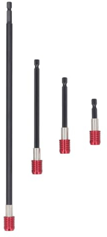Set di Prolunghe per Punte Trapano 50-300 mm, Acciaio Legato, Codolo Esagonale 1/4 Pollice, per Accessori Trapano Elettrico e Avvitatore, Installazione Rapida