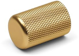 Gold Knurled Cabinet Knob Small Textured Brass Cylinder Button Pull 18mm Diameter Kitchen Cupboard Door Drawer Furniture Upcycle Handle