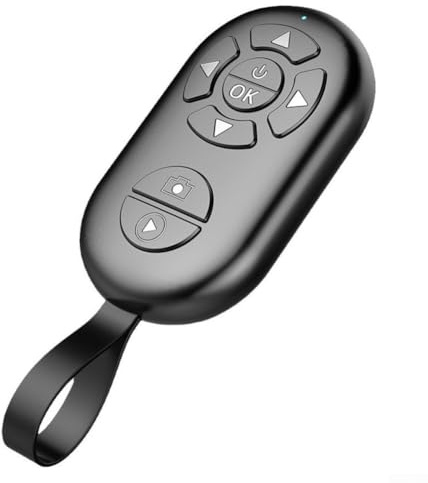 Telecomando wireless compatto con funzione zoom per foto e video, portata wireless 10 m, ricarica rapida di tipo C (nero)